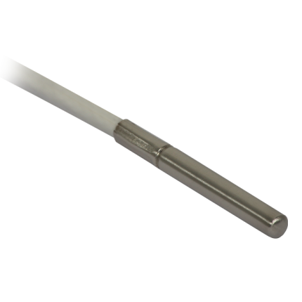 Sonde Pt1000 basse température en inox du capteur Efento, gros plan