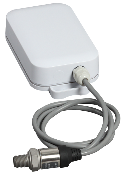 Capteur de pression Efento en boîtier IP67 gris avec sonde filetée sur câble