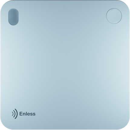 Capteur CO2 LoRaWAN Enless TX CO2 T&H AMB 600-053, boîtier blanc vu de face