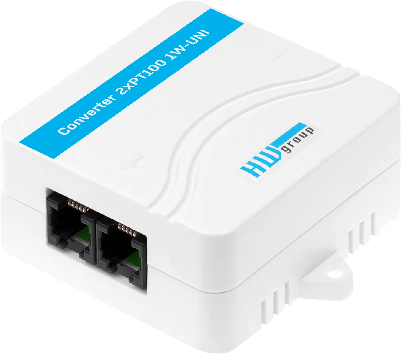Converter 2xPt100 1W-UNI HWgroup, seconde vue du boîtier de conversion vers 1-Wire