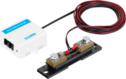 Sonde de courant DC HWgroup 100 A avec shunt de mesure et câble bifilaire
