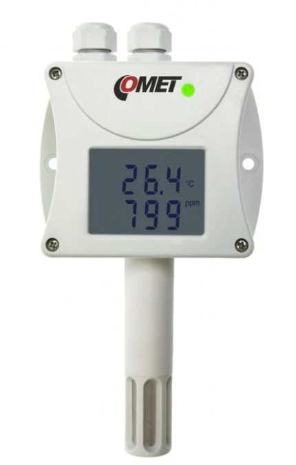 Capteur CO2, température et humidité Modbus HWgroup T6440 avec écran et LED tricolore