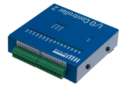 Borniers des 8 entrées et 8 sorties du HWgroup I/O Controller 2