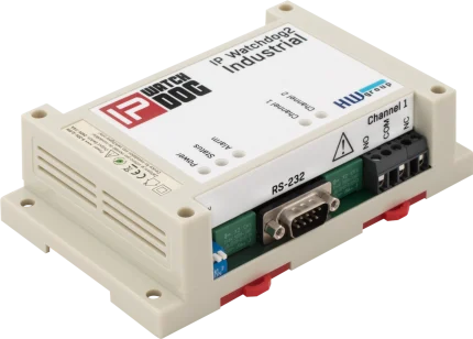 Relais IP watchdog HWgroup IP WatchDog2 Industrial, vue de trois quarts