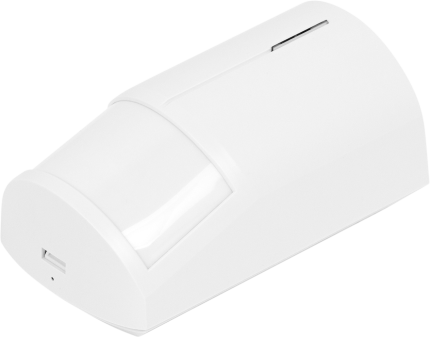 Détecteur de mouvement PIR HWgroup JS-20 blanc, vue de trois quarts