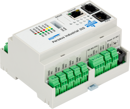 Boîtier de supervision IP HWgroup Perseus Industrial 310 sur rail DIN, vue avant