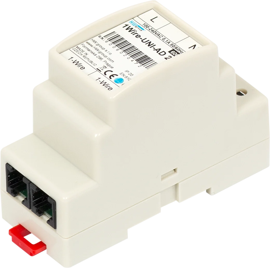 Capteur de tension secteur HWgroup Sensor 230V AC 1W-UNI au format rail DIN Capteur de tension secteur HWgroup Sensor 230V AC 1W-UNI au format rail DIN