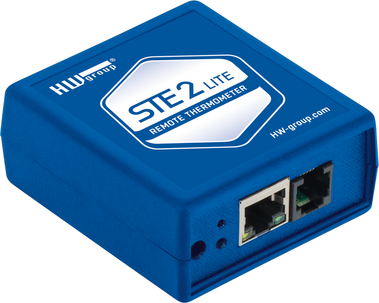 Thermomètre IP HWgroup STE2 LITE bleu avec ports RJ45 et RJ11 Thermomètre IP HWgroup STE2 LITE bleu avec ports RJ45 et RJ11