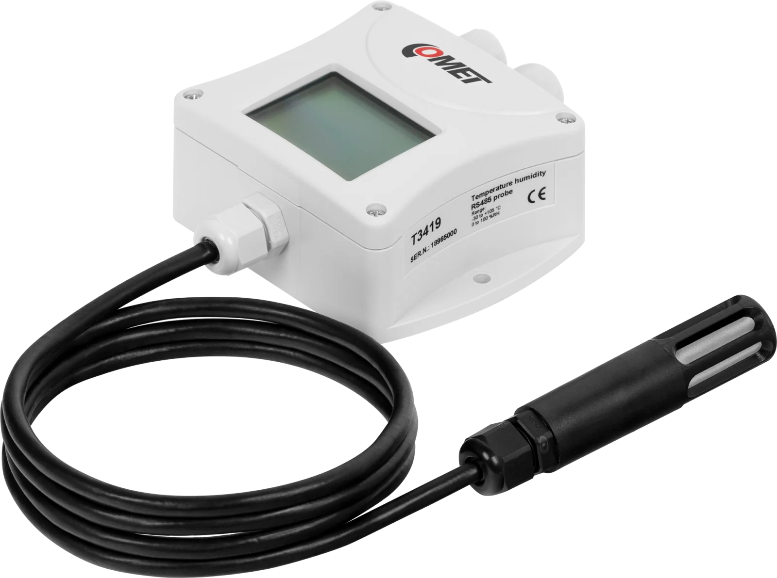 Transmetteur HWgroup T3419 avec sonde température humidité déportée sur câble de 1 m