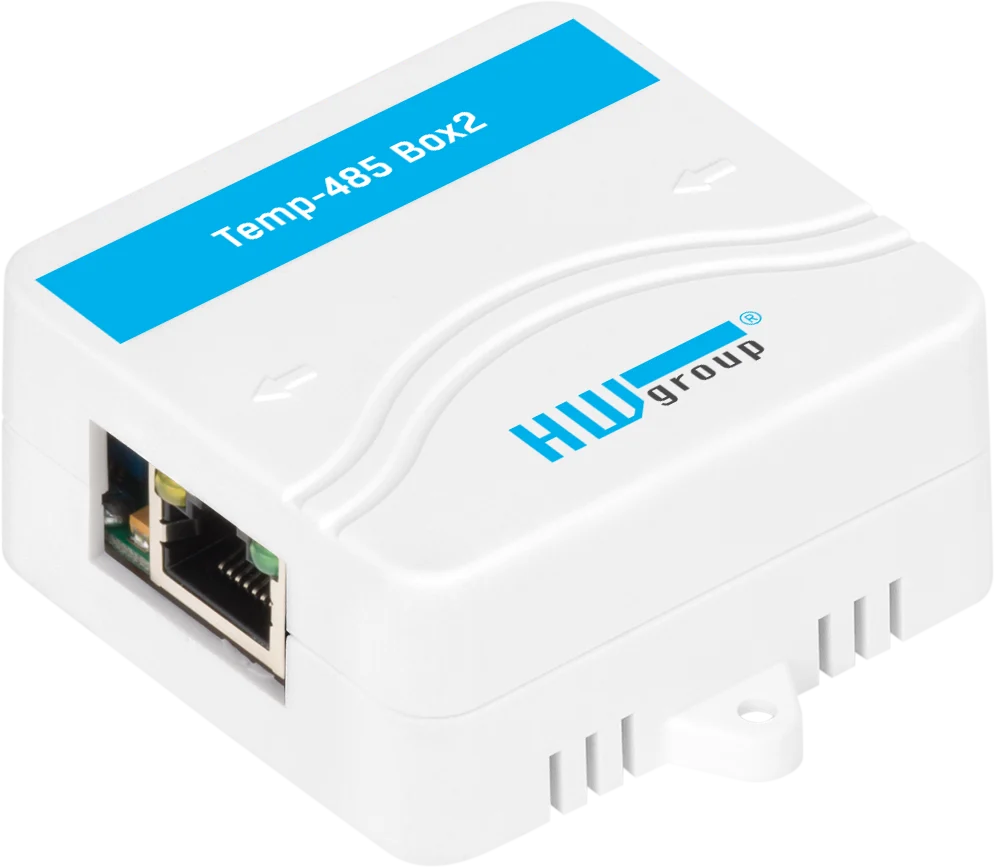 Capteur de température RS-485 HWgroup Temp-485 Box2 en boîtier mural, prise RJ45