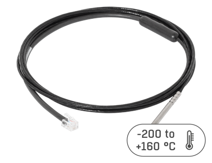 Sonde Pt100 Frost HWgroup pour basses températures jusqu'à -200 °C, câble RJ11