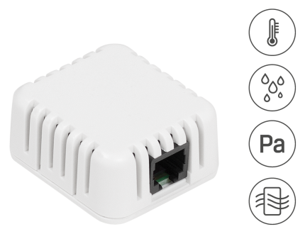 Capteur COV, température, humidité et pression HWgroup THPVoC 1W-UNI avec prise RJ11