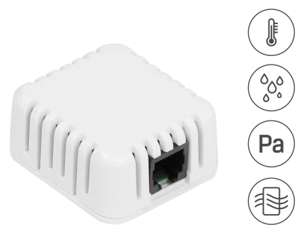 Capteur COV, température, humidité et pression HWgroup THPVoC 1W-UNI avec prise RJ11