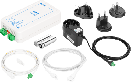 Set HWgroup WLD-ECHO avec câble de détection, adaptateur 12 V et piles AA