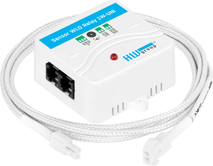 Détecteur de fuite d'eau HWgroup WLD Relay avec câble de détection WLD raccordé