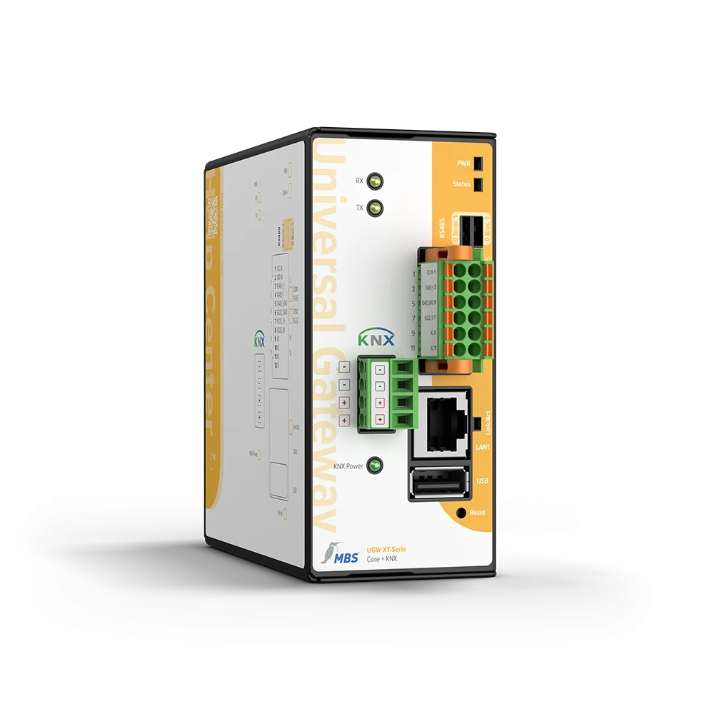 Passerelle KNX vers BACnet MBS XT Core + KNX, vue en perspective