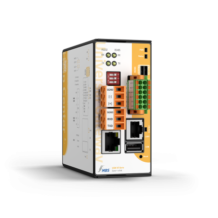 Passerelle MBS XT Core + x-link à deux ports Ethernet, vue en perspective