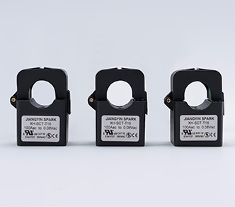 Trois tores de courant ouvrants RJ11 pour centrale Milesight CTH01, vue de face