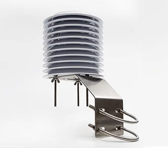 Abri à persiennes Milesight EM320TH-SS11 avec patte inox et étriers de mât