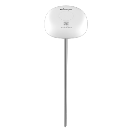 Capteur de température LoRaWAN Milesight TS101 avec sonde d'insertion inox, vue de face