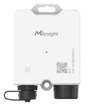 Capteur de température LoRaWAN Milesight TS201 avec connecteur de sonde, vue de face