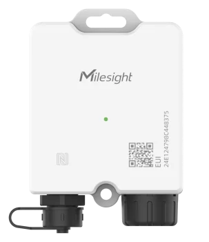 Capteur de température LoRaWAN Milesight TS201 avec connecteur de sonde, vue de face