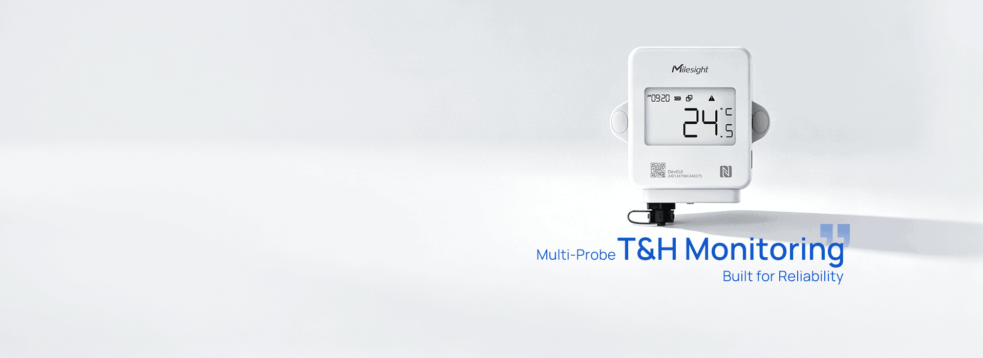 Capteur de température LoRaWAN Milesight TS301 à écran LCD et une entrée de sonde M12 Capteur de température LoRaWAN Milesight TS301 à écran LCD et une entrée de sonde M12