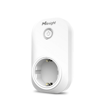 Milesight WS523 prise intermédiaire connectée avec mesure d'énergie, vue de trois quarts