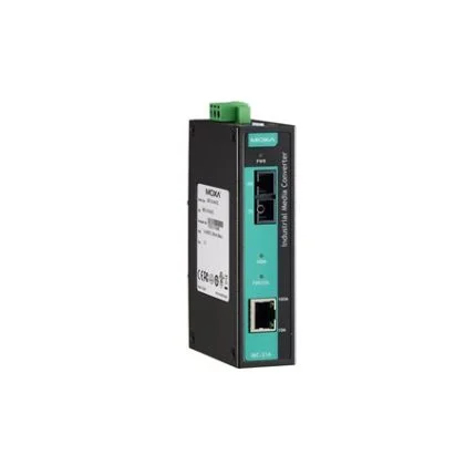 Convertisseur Ethernet vers fibre Moxa IMC-21A-M-SC pour rail DIN, vue produit
