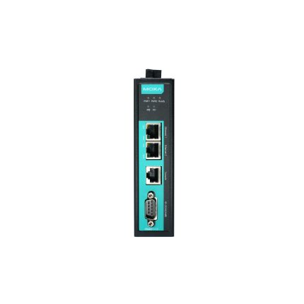 Moxa MGate 5114 avec deux ports Ethernet RJ45 et port série DB9 isolé