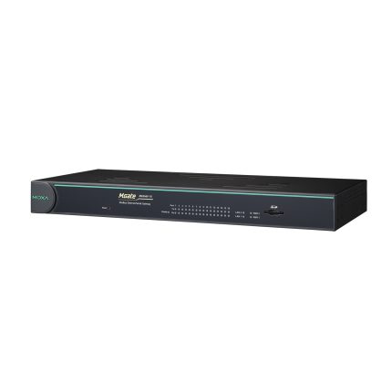 Moxa MGate MB3660 seize ports série en boîtier métal rack, vue de trois quarts