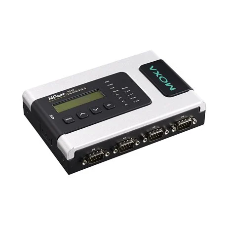 Moxa NPort 6450, serveur série sécurisé quatre ports DB9 avec écran LCD