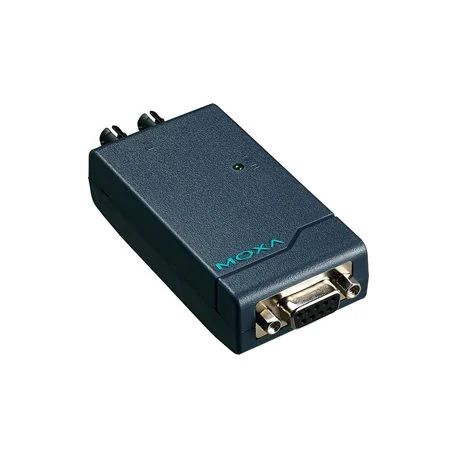 Convertisseur RS-232 vers fibre optique Moxa TCF-90 avec connecteurs ST, vue produit Convertisseur RS-232 vers fibre optique Moxa TCF-90 avec connecteurs ST, vue produit