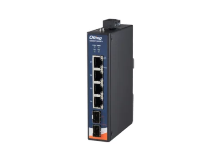 Switch industriel ORing IDGS-C1042GP+ 4 ports 2,5G et 2 SFP+, vue de face