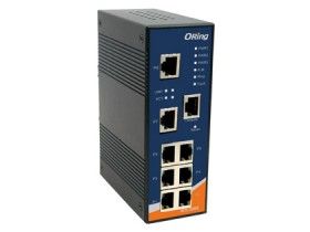 Switch Ethernet industriel manageable ORing IES-3080 à huit ports RJ45, vue de face