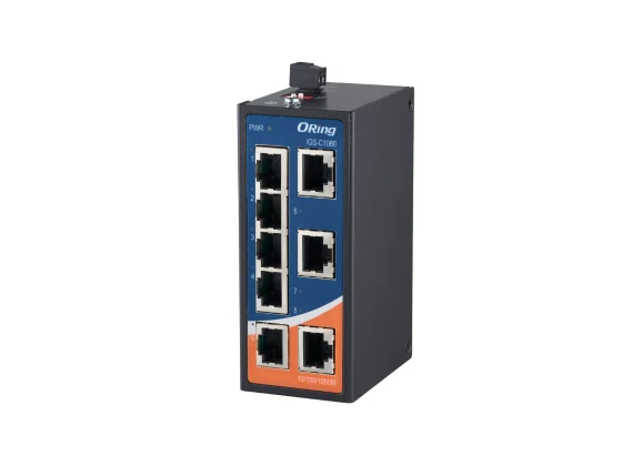 Switch Gigabit compact ORing IGS-C1080 à 8 ports RJ45, boîtier IP40
