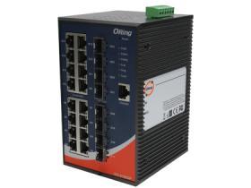 Switch PROFINET ORing IGS-9168GP-PN avec 16 ports Gigabit et 8 emplacements SFP
