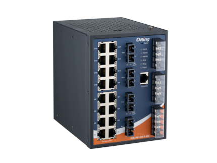 Switch IEC 61850-3 ORing IGS-P9164FX-MM-SC-HV avec 16 ports RJ45 et 4 fibres SC
