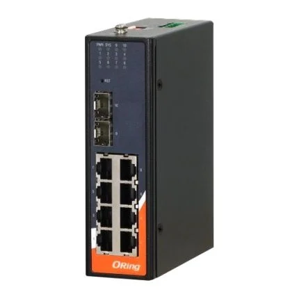 Switch Ethernet industriel ORing IGS-S1082GP, 8 ports RJ45 et 2 ports SFP