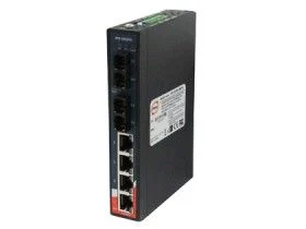 Switch PoE industriel ORing IPS-1042FA slim avec 2 ports fibre SC, vue de face