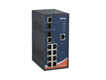 Switch PoE industriel manageable ORing IPS-3082GC 10 ports, vue de face