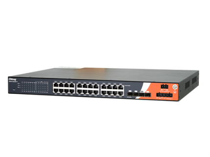 Switch PoE rack ORing RGPS-3244GP-P avec 24 ports RJ45 et 4 SFP