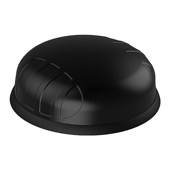 Antenne 5G Wi-Fi GNSS Poynting PUCK noire en dôme IP69K, vue de trois quarts