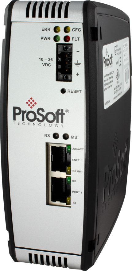 Passerelle PROFINET vers Modbus série Prosoft PLX31-PND-MBS à un port, vue de face