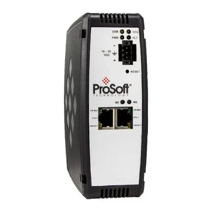 Passerelle ProSoft PLX32-MBTCP-SIE pour rail DIN, Modbus TCP vers Siemens S7, double port Ethernet