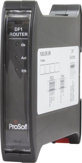 Module de routage DF1 Prosoft PLX51-DF1-ENI pour rail DIN, vue de face
