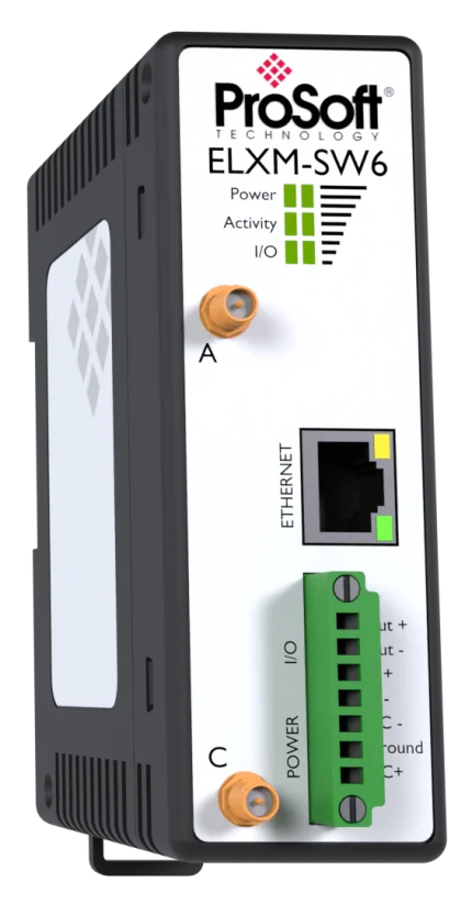 Client Wi-Fi 6 industriel Prosoft ProLinx Edge Mini ELXM-SW6 sur rail DIN