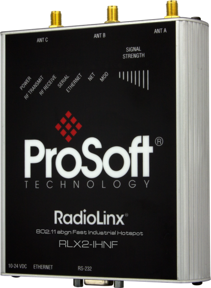Point d'accès Wi-Fi industriel Prosoft RLX2-IHNF pour rail DIN avec trois antennes