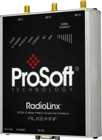 Point d'accès Wi-Fi industriel Prosoft RLX2-IHNF pour rail DIN avec trois antennes