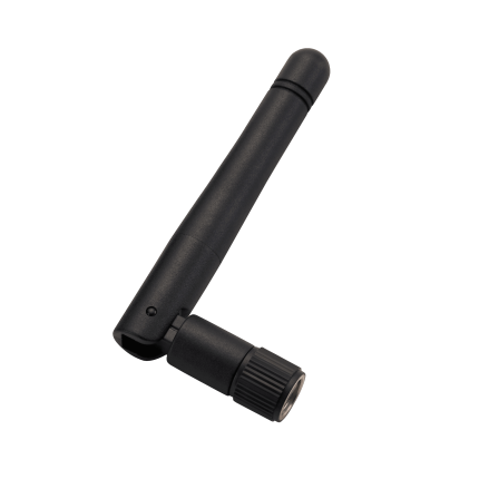 Antenne Wi-Fi articulée Red Lion ANT-GW11A153 à connecteur RP-SMA, pliée à 90 degrés